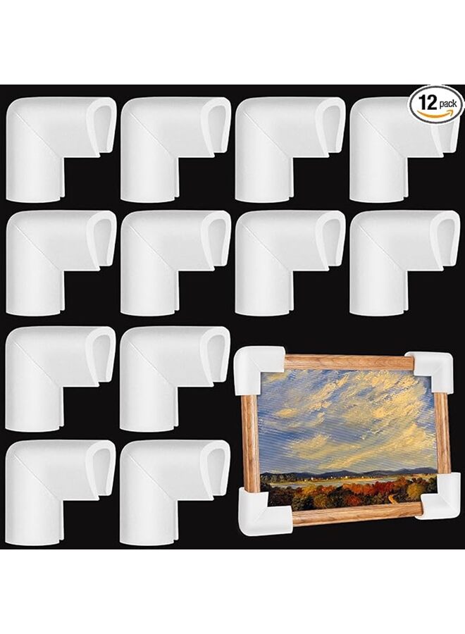 LAMAY 12 Pcs Photo Mirror TV Frame Edge Protection Corners for Shipping Moving Foam Corner Protectors for Shipping Packaging Edge Protector Foam Shipping Corners - Image 1